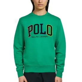 PL - Men 'Green' Polo Printed Crew Neck Terry Sweatshirt PL269