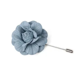 Powder Blue Flower Lapel Pin