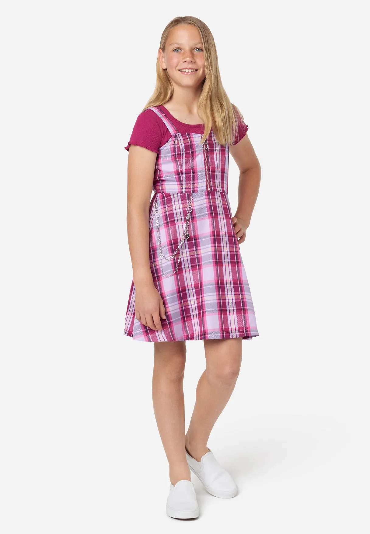 Pretty in Plaid 2Fer Dress