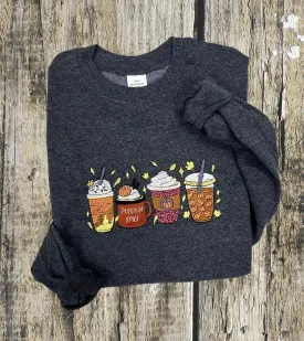 Pumpkin Spice Embroidered Crew