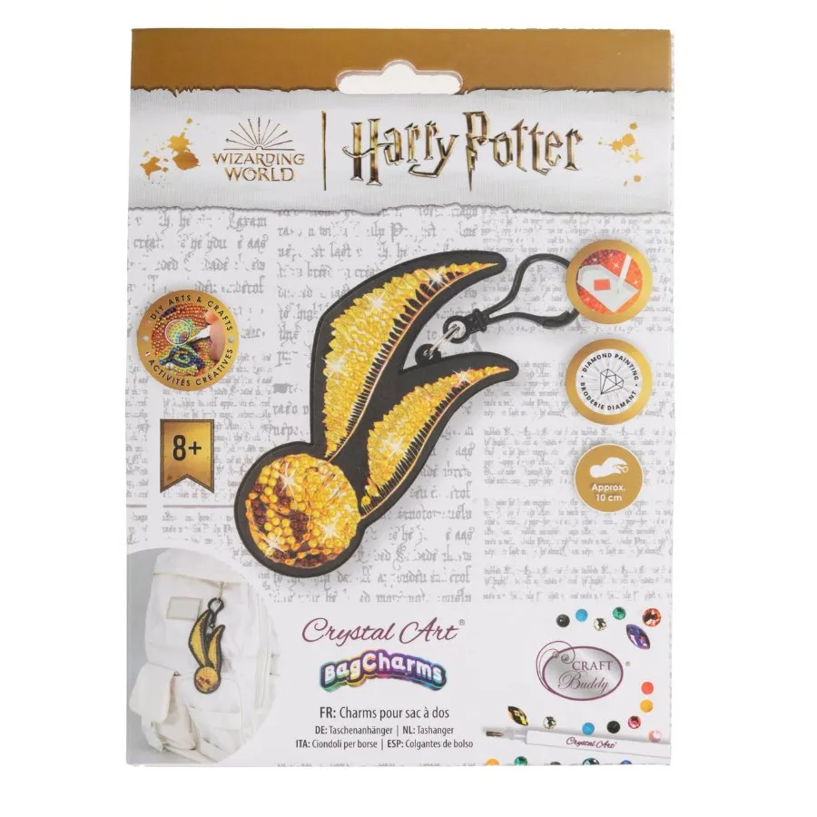 "Golden Snitch" Crystal Art Bag Charm Kit Harry Potter