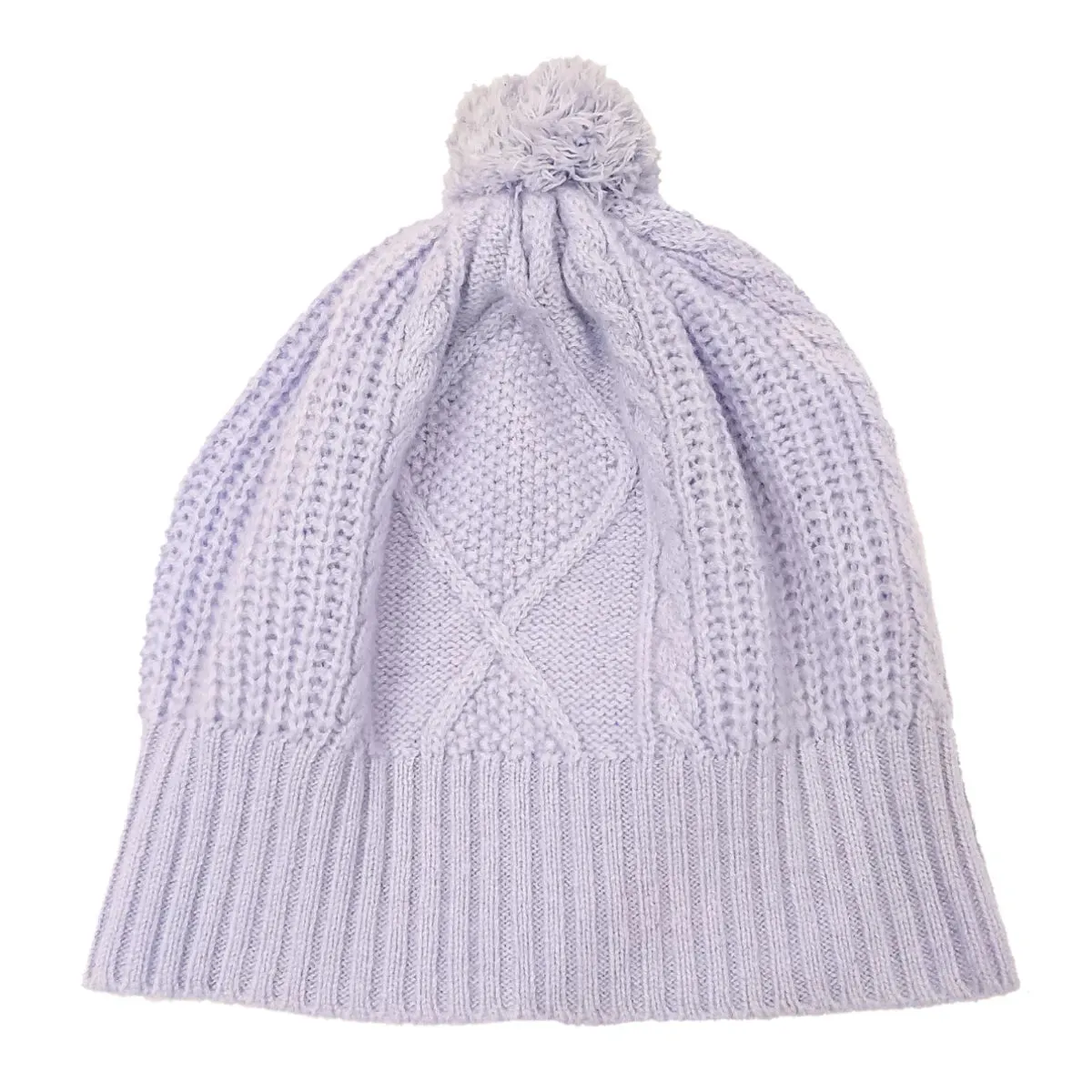 Scottish Cashmere PomPom Cable Beanie