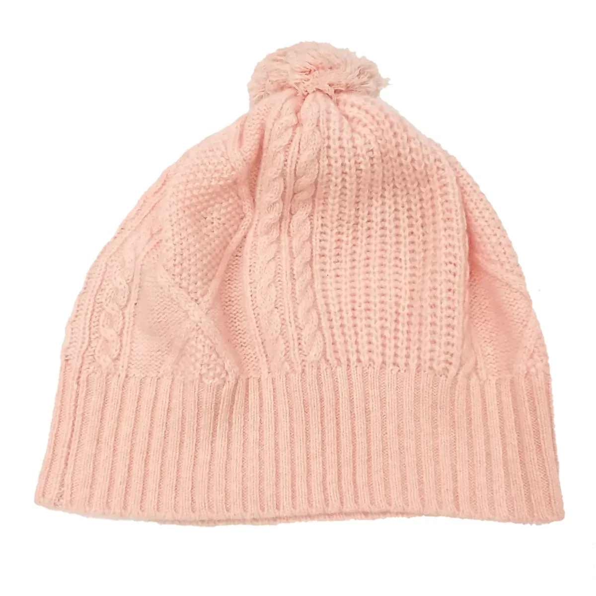 Scottish Cashmere PomPom Cable Beanie