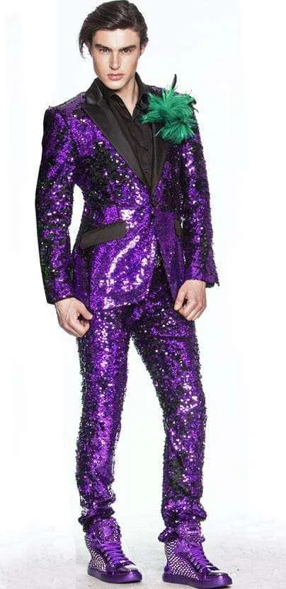 Sequin Suit for men, New R. Purple -  Prom - Tuxedo - Purple