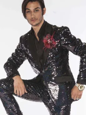 Sequin Suit New R. Sequin Black - Tuxedo - Men - prom