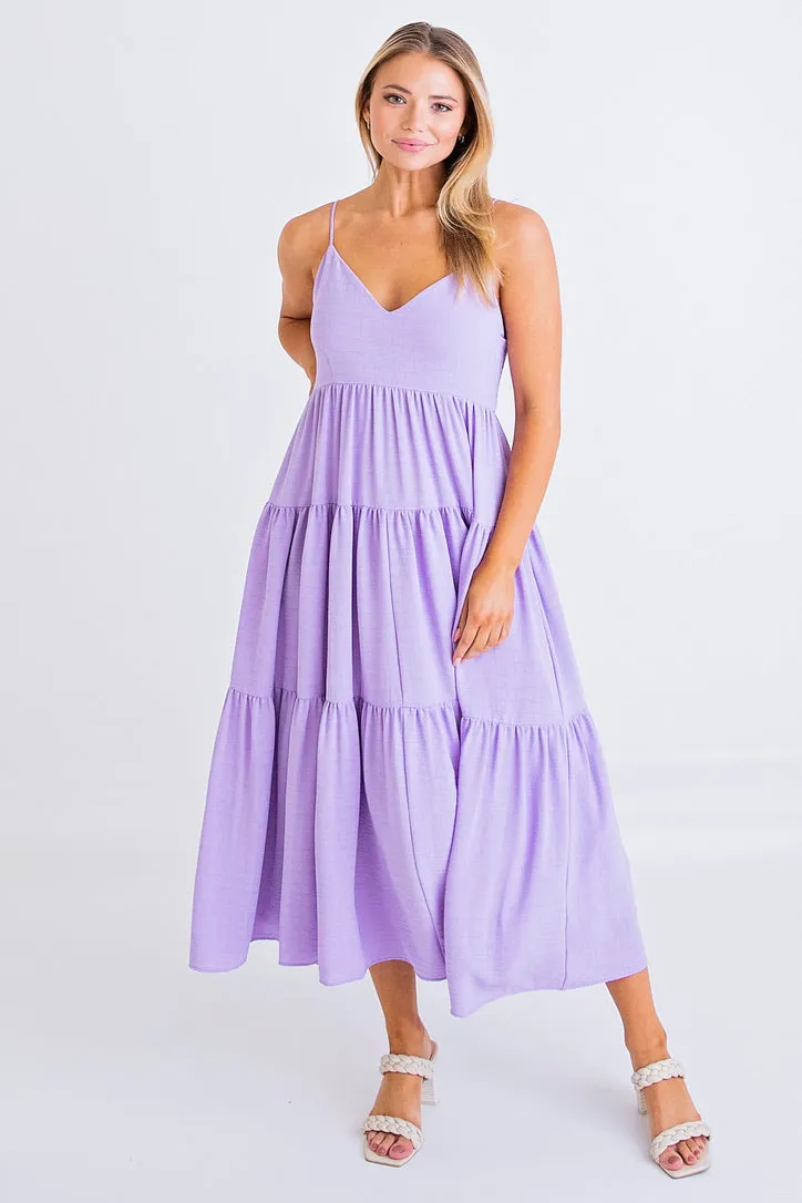 Solid Tier Tank Maxi Dress