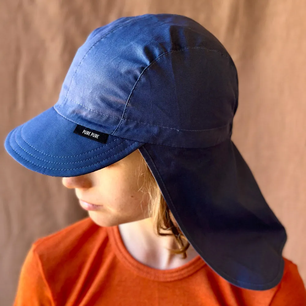 Sun Cap with Neck Protection in Organic Cotton (Child-Youth)