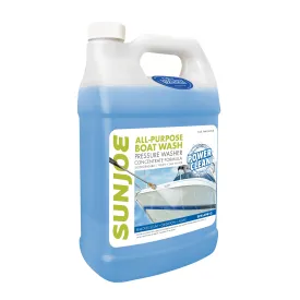 Sun Joe SPX-APBW1G All Purpose Boat Wash for Pressure Washer | Safe for Fiberglass, Wood, Metal, and More | 1 Gallon