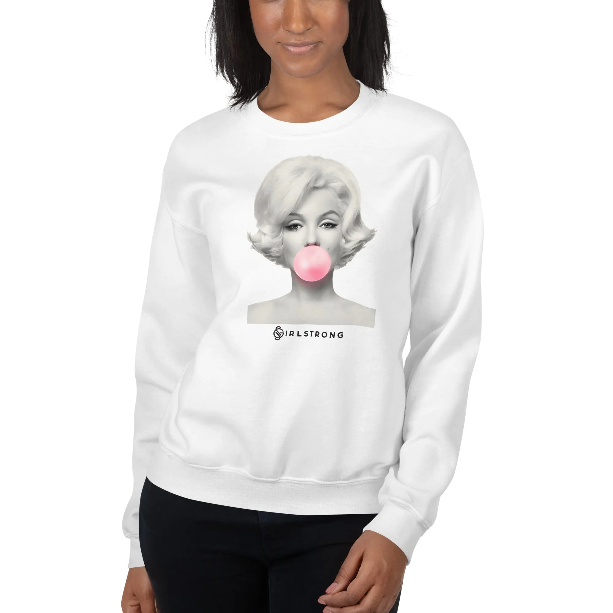 THE ESSENTIAL UNISEX SWEATSHIRT WHITE MARILYN MONROE