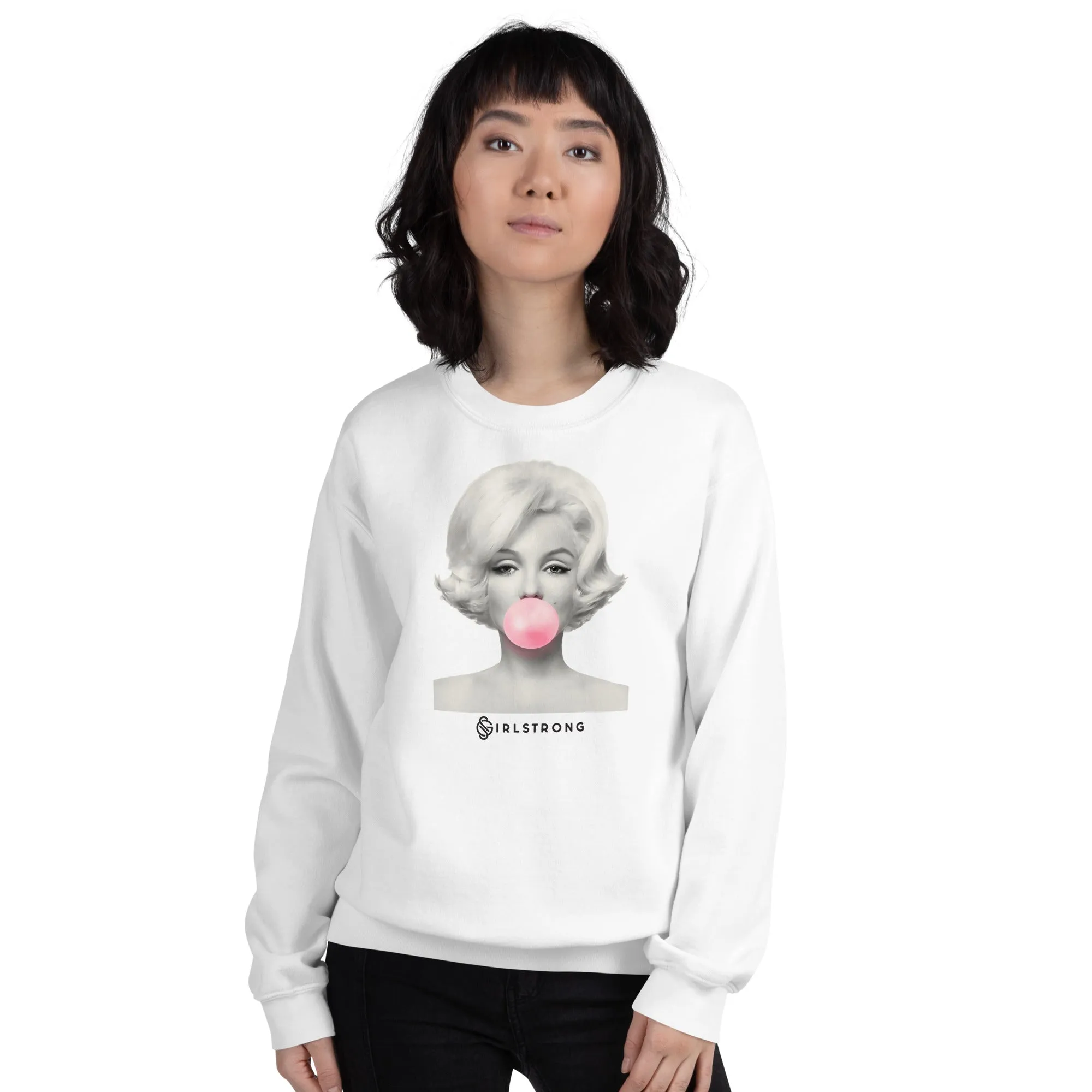 THE ESSENTIAL UNISEX SWEATSHIRT WHITE MARILYN MONROE