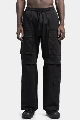 Wide cargo pants, Black