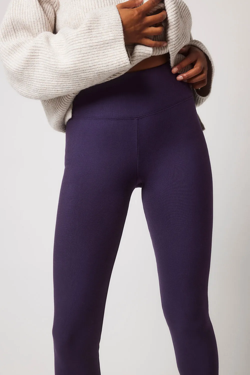 Winter Everyday High Waisted Leggings - Midnight Plum