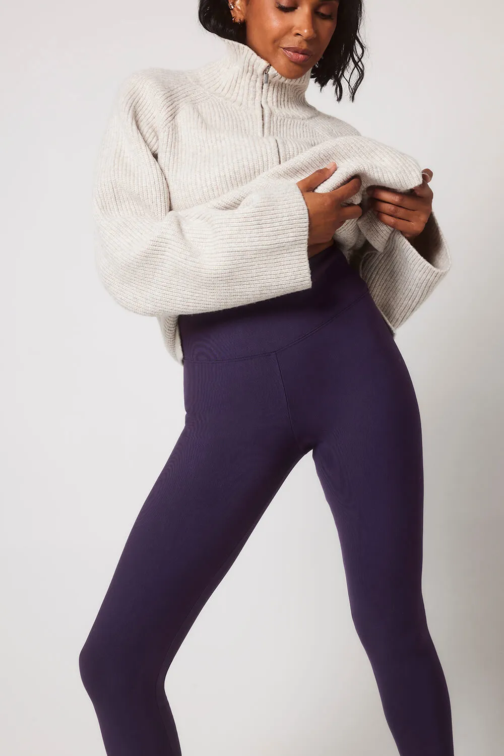 Winter Everyday High Waisted Leggings - Midnight Plum