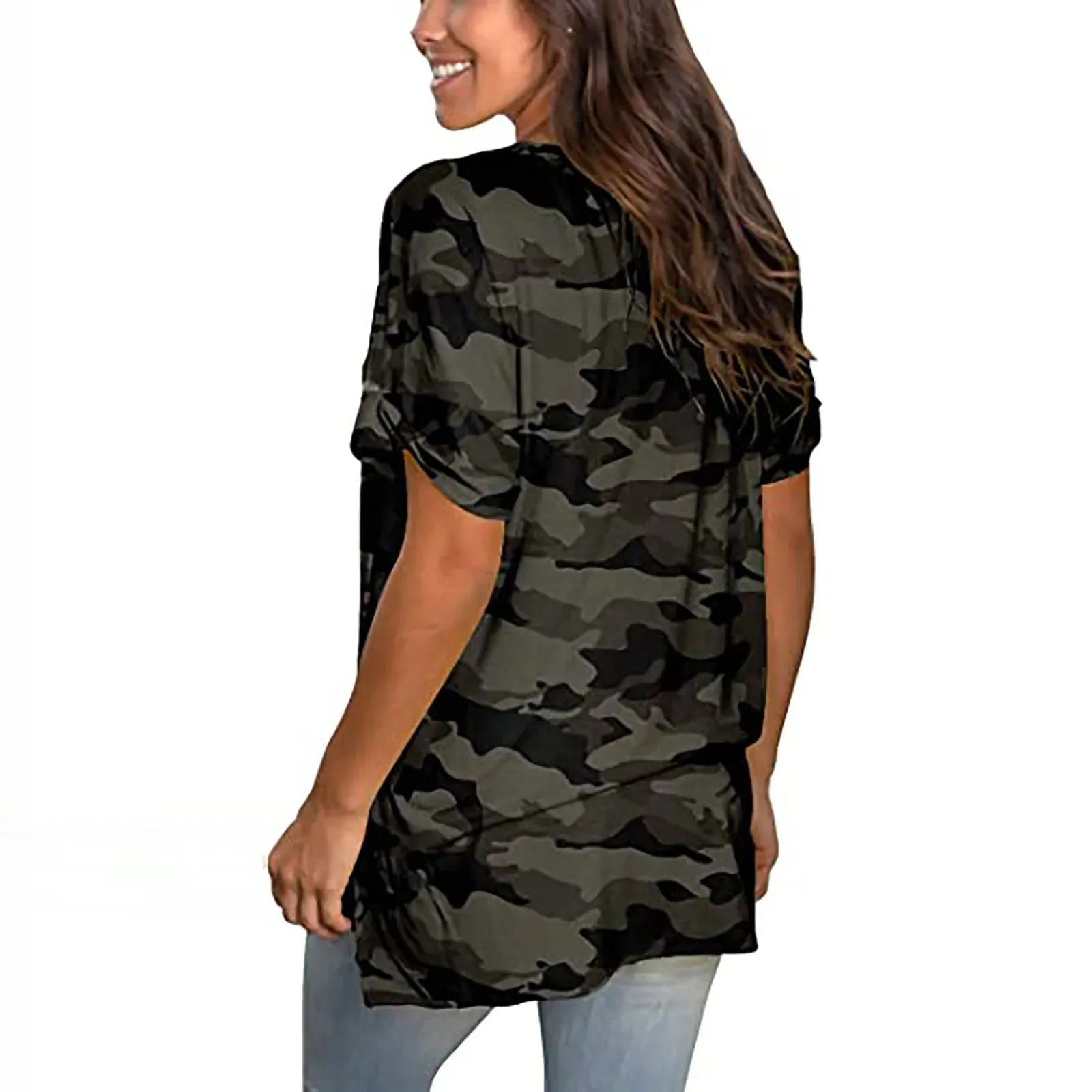 Women's Casual V-Neck Tunic T Shirt