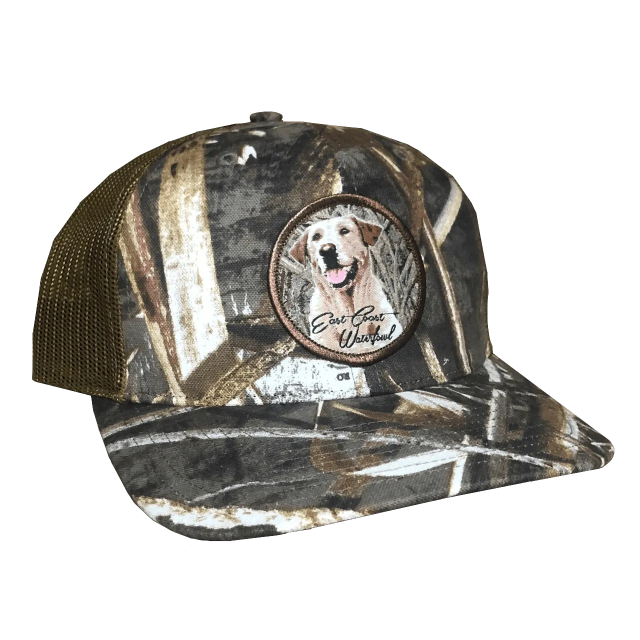 Yellow Lab Hunting Dog Patch Trucker Hat | East Coast Waterfowl